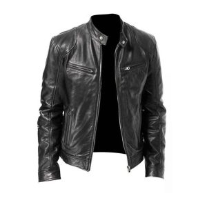timeless leather jacket for men